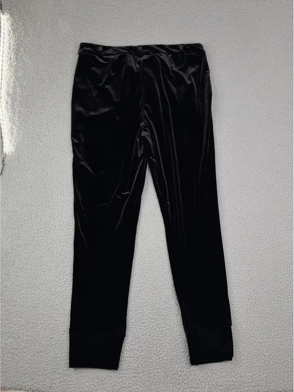 Anatomie Stretch Velvet Slim Leg Black Pants Women's L (34x29) High Rise - Picture 12 of 15